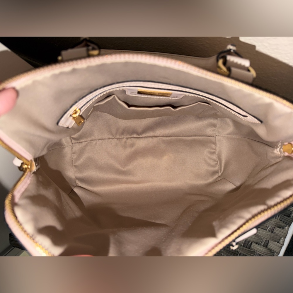 Genuine Leather White Satchel Bag with Crossbody/ Shoulder Strap- Made in Italy - Picture 3 of 16